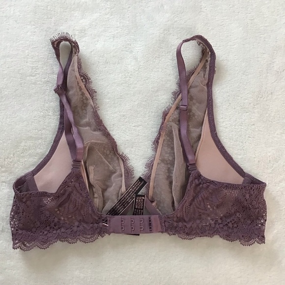 Victoria’s Secret Very Sexy Lace Plunge Bra Studded Trim 34C - Picture 8 of 13